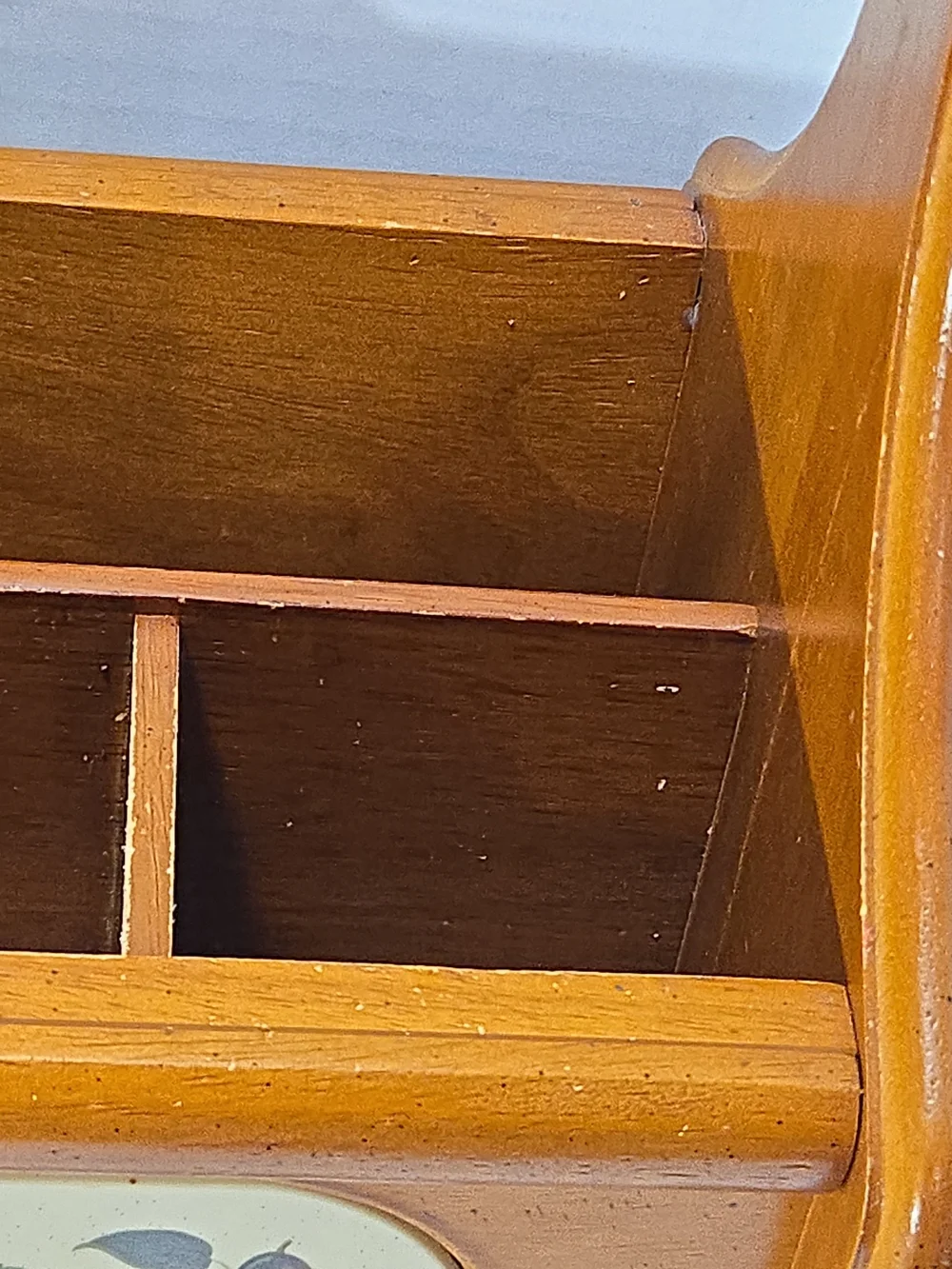 Wooden Fruit-Panel Coffee Caddy Organizer - Brown